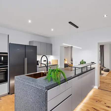 Edler Wohnraum Schlossteich-suite 3 Schlafzimmer Fuer 8 Gaeste Mit 2 Balkonen, Kamin, Siemens-kaffeevollautomat, Klima, Lift, 2 Parkplaetze & Wlan 226 Mbps Apartament Chemnitz