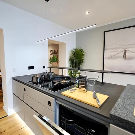 Apartament Edler Wohnraum Schlossteich-suite 3 Schlafzimmer Fuer 8 Gaeste Mit 2 Balkonen, Kamin, Siemens-kaffeevollautomat, Klima, Lift, 2 Parkplaetze & Wlan 226 Mbps *